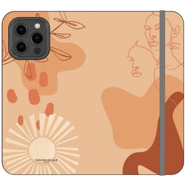 Peach Abstract Wallet Phone Case - Image 3