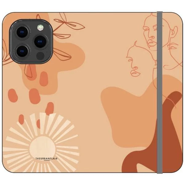 Peach Abstract Wallet Phone Case - Image 4
