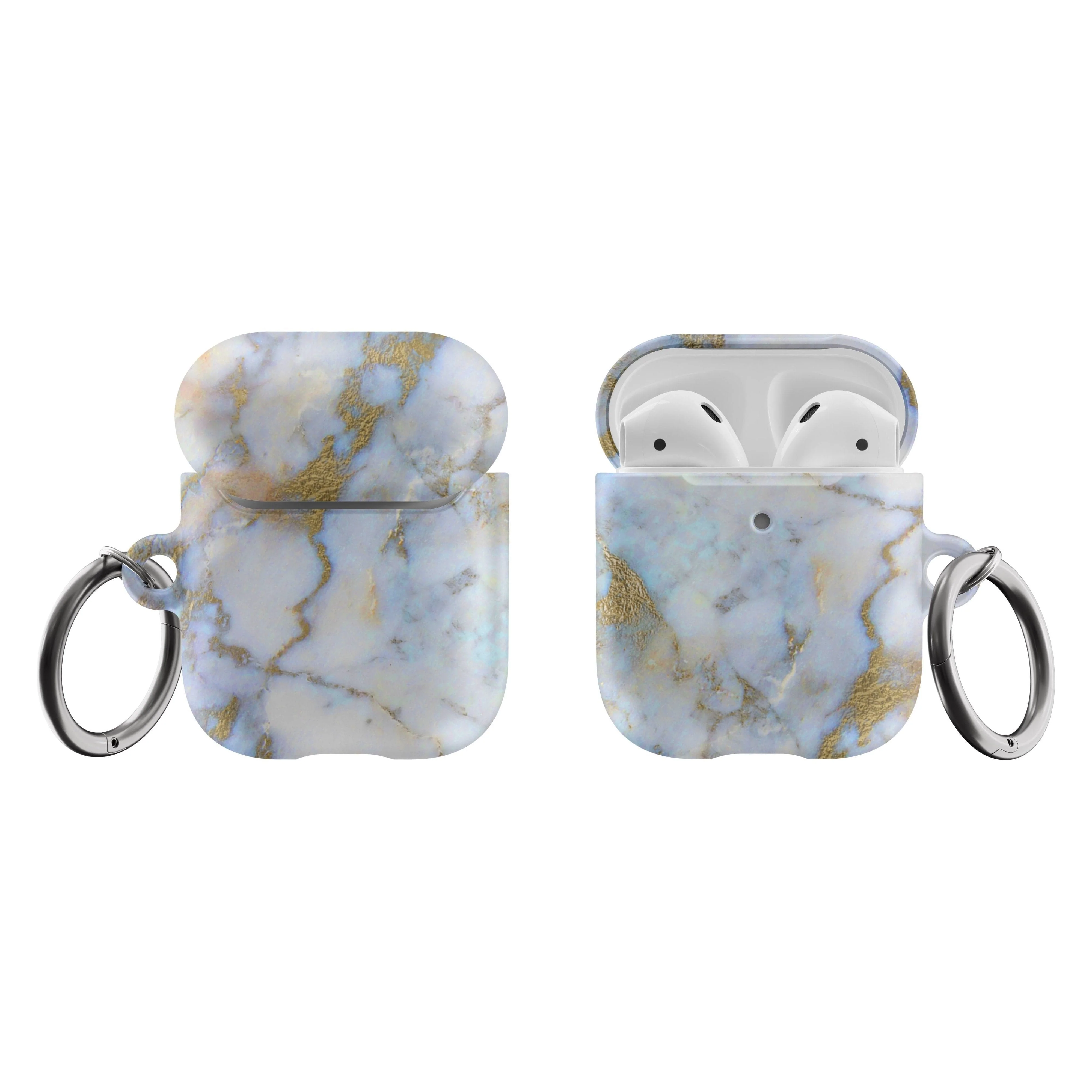 Pretty Opal Marble Print Airpods Case - Image 4