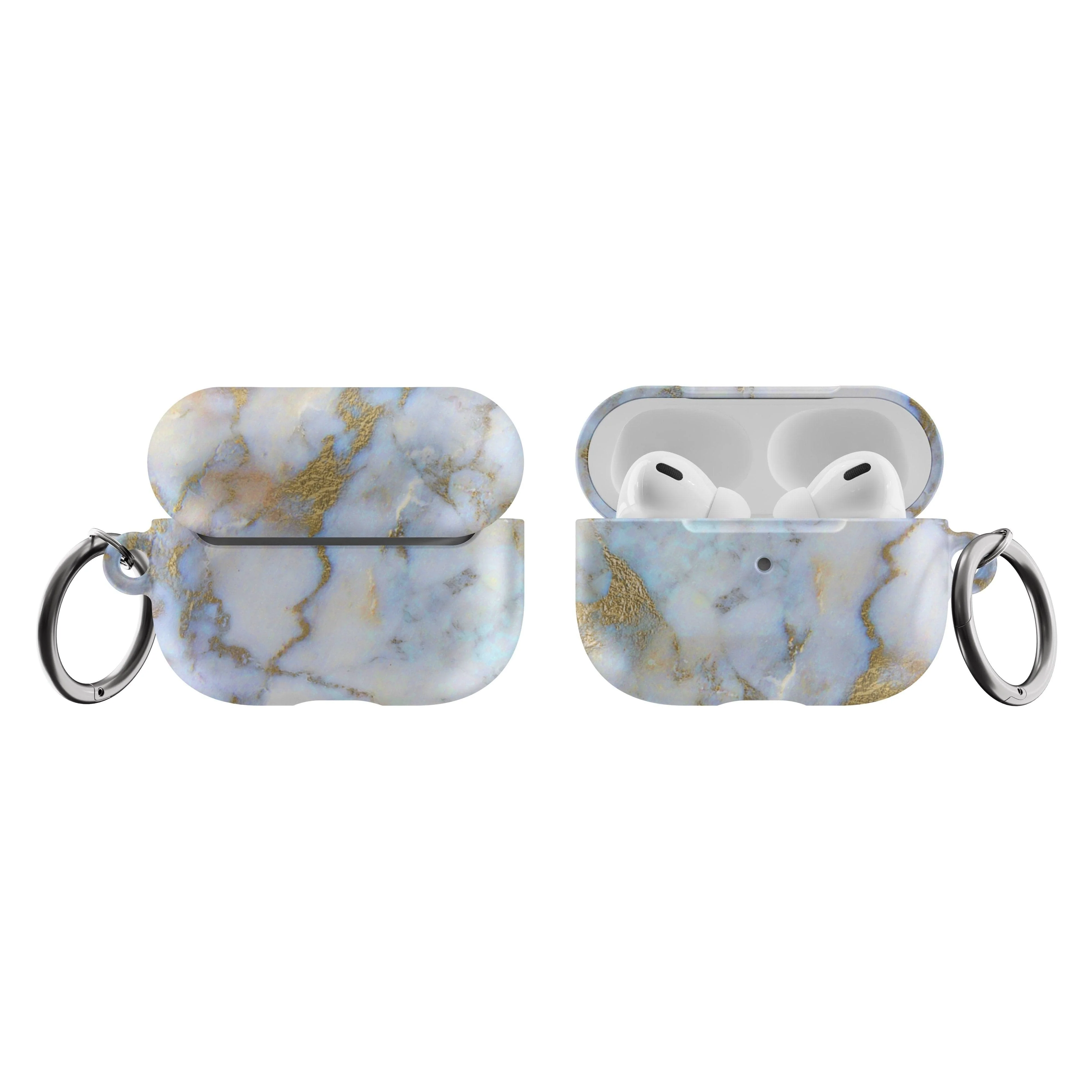 Pretty Opal Marble Print Airpods Case - Image 5