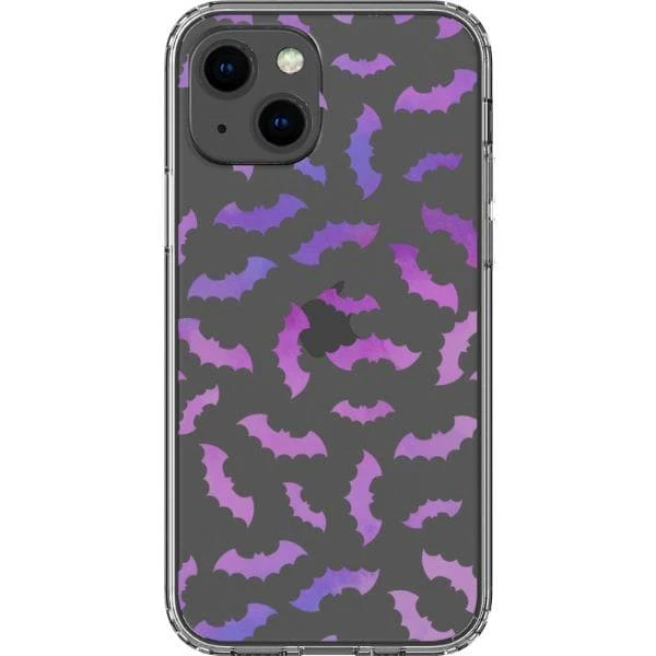 Purple Bats Clear Phone Case - Image 12