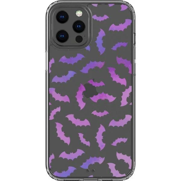 Purple Bats Clear Phone Case - Image 14