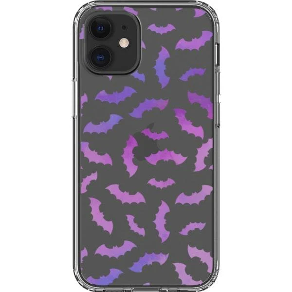Purple Bats Clear Phone Case - Image 17