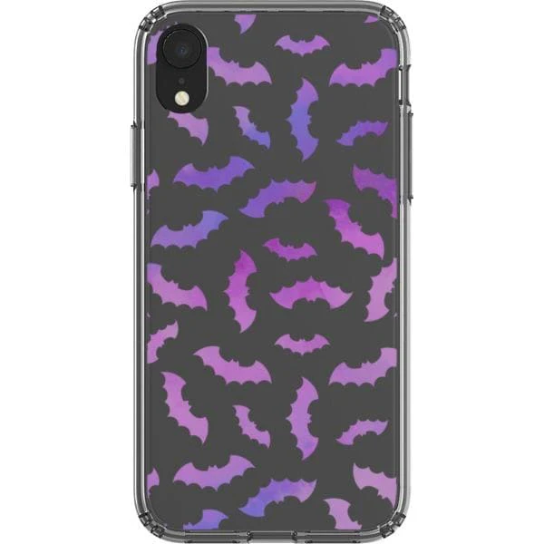 Purple Bats Clear Phone Case - Image 18