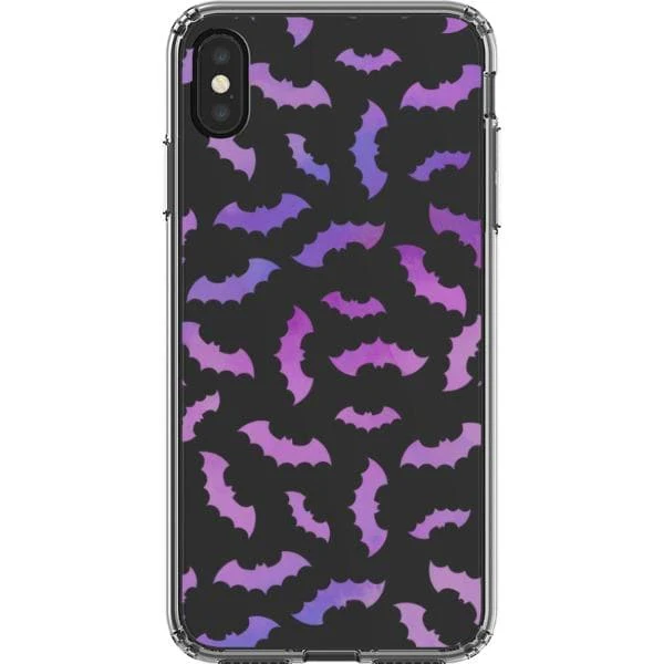Purple Bats Clear Phone Case - Image 19