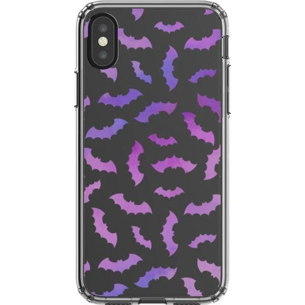 Purple Bats Clear Phone Case - Image 20