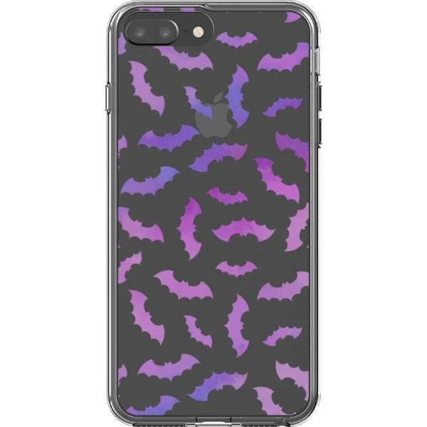 Purple Bats Clear Phone Case - Image 21