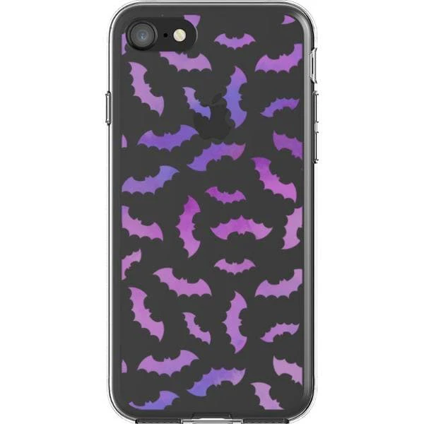 Purple Bats Clear Phone Case - Image 22