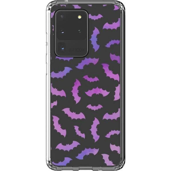 Purple Bats Clear Phone Case - Image 23