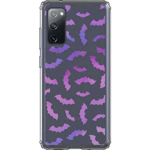 Purple Bats Clear Phone Case - Image 26