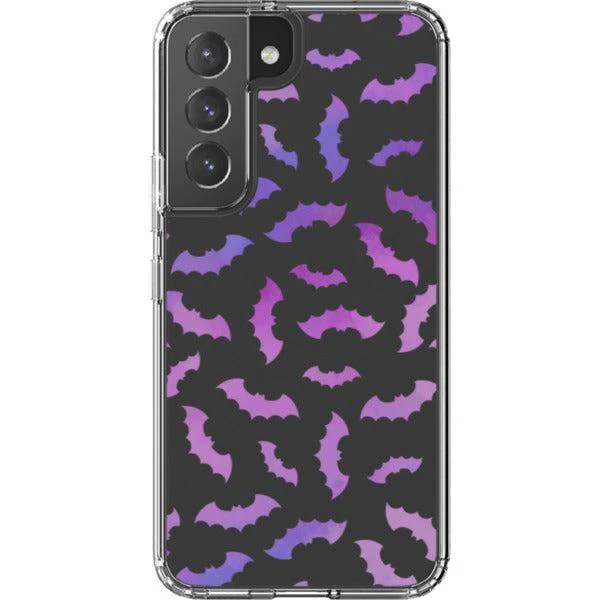 Purple Bats Clear Phone Case - Image 29