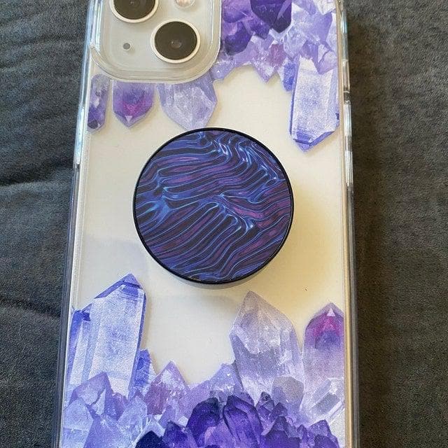 Purple Crystal Cluster Clear Phone Case - Image 11