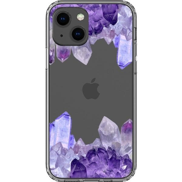 Purple Crystal Cluster Clear Phone Case - Image 18