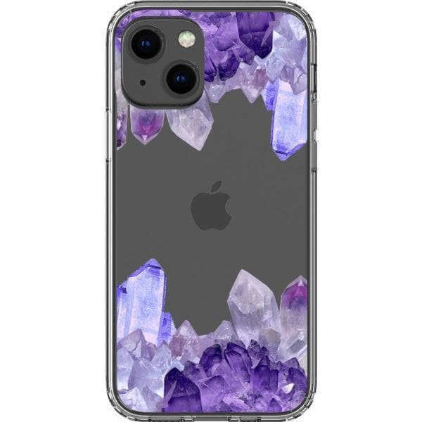 Purple Crystal Cluster Clear Phone Case - Image 19
