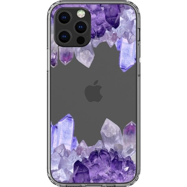 Purple Crystal Cluster Clear Phone Case - Image 21