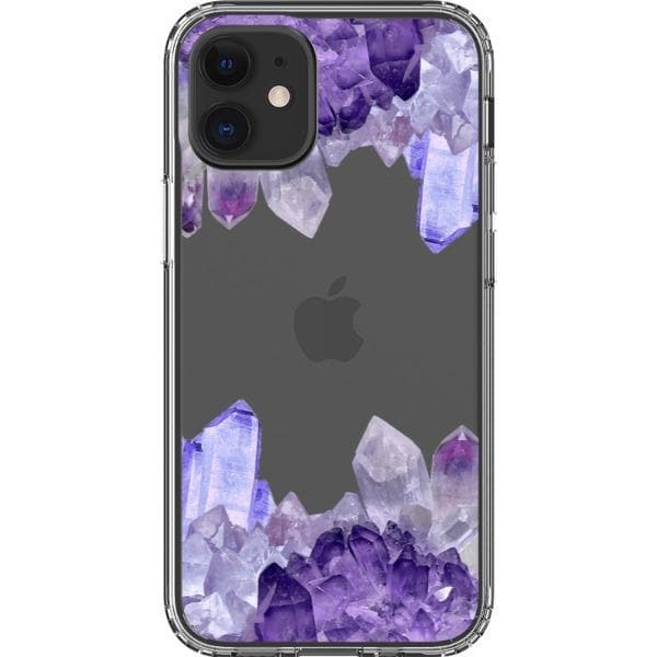 Purple Crystal Cluster Clear Phone Case - Image 23