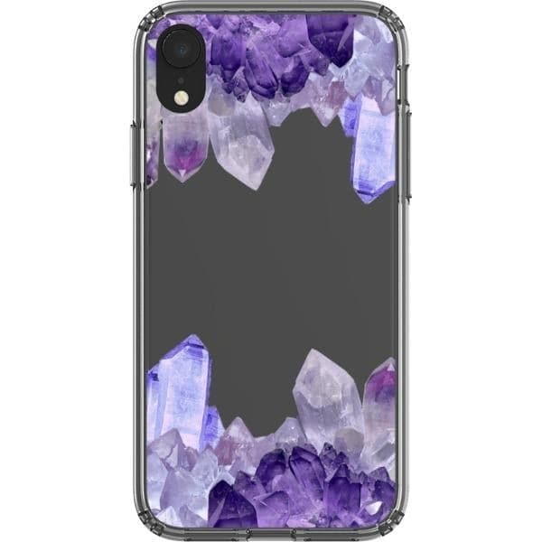 Purple Crystal Cluster Clear Phone Case - Image 24
