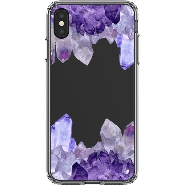 Purple Crystal Cluster Clear Phone Case - Image 25