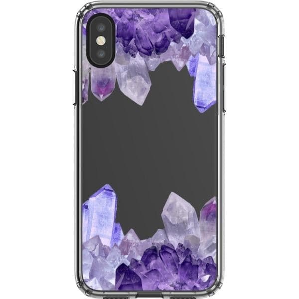 Purple Crystal Cluster Clear Phone Case - Image 26