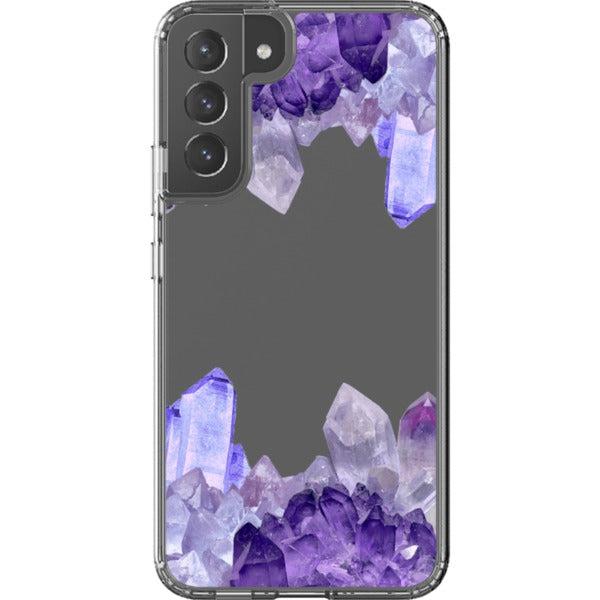 Purple Crystal Cluster Clear Phone Case - Image 30