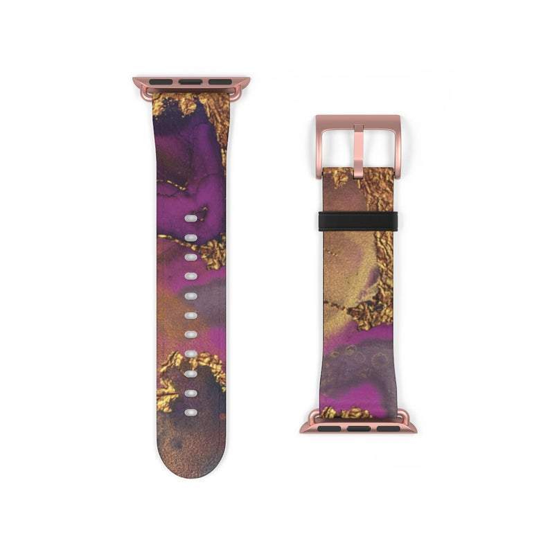 Purple Gold Marble Apple Watch Band - Image 5