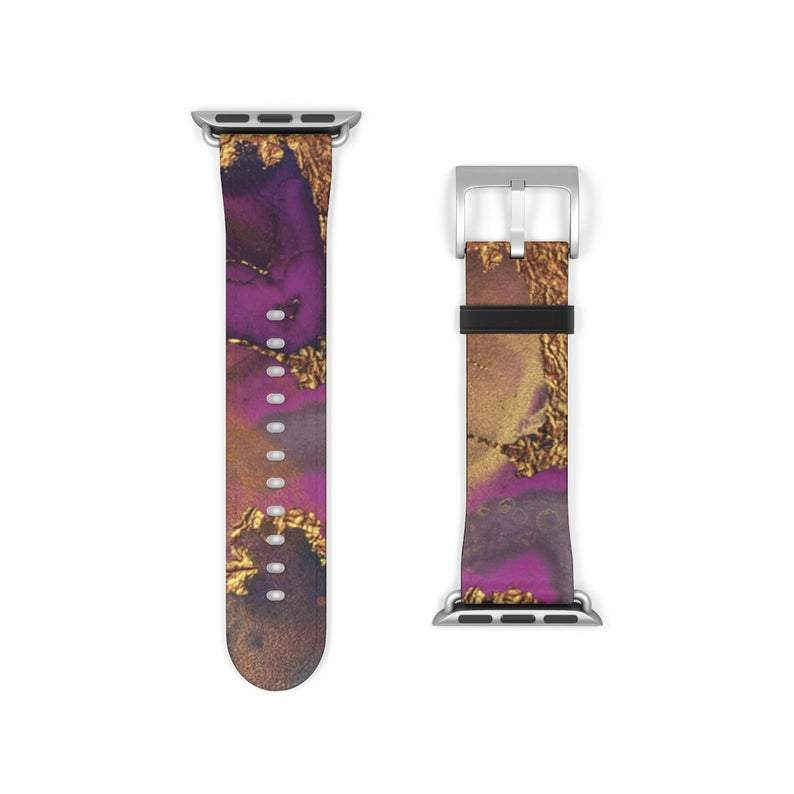 Purple Gold Marble Apple Watch Band - Image 6