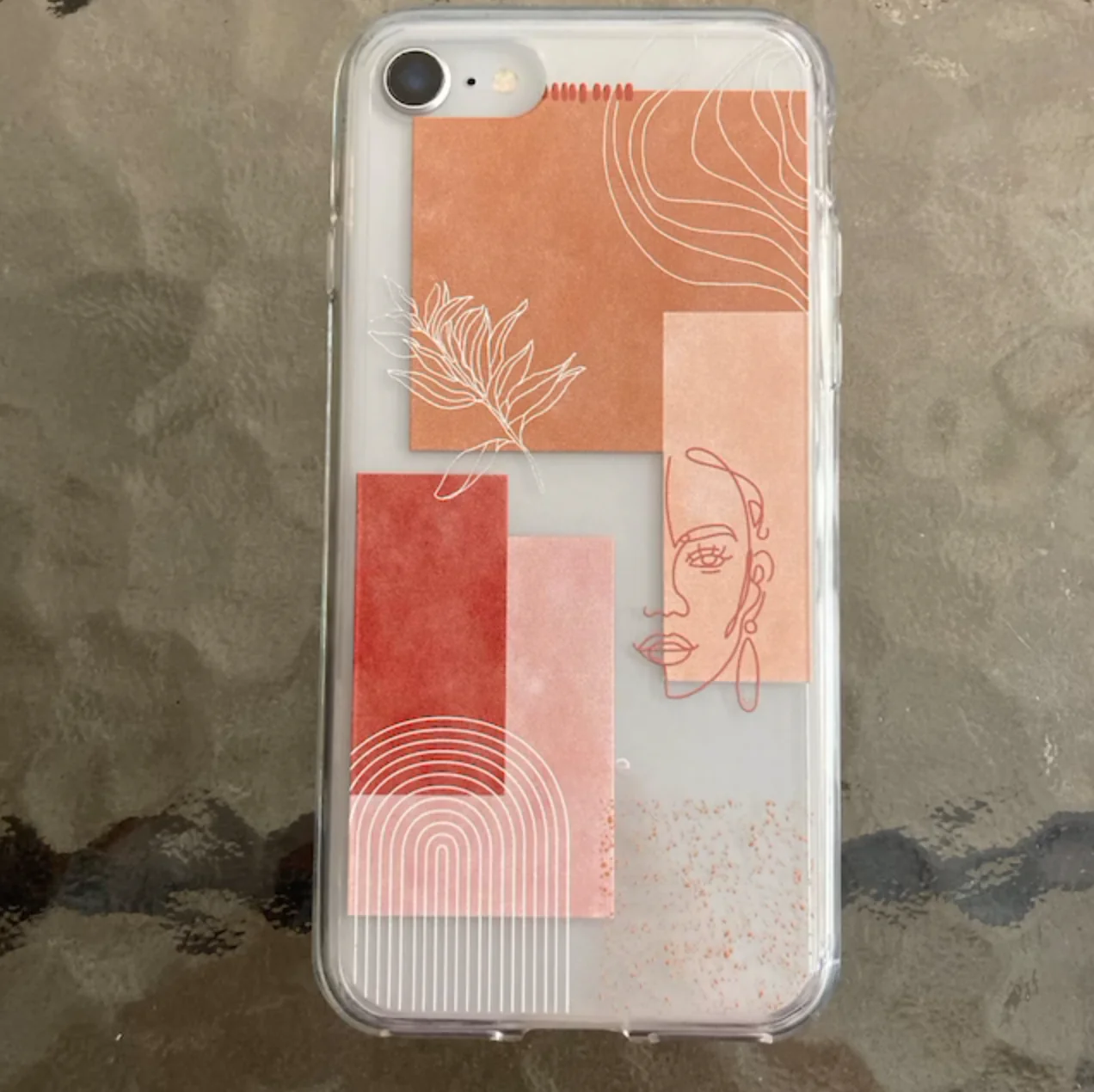 Rose Abstract Collage Clear Phone Case - Image 14