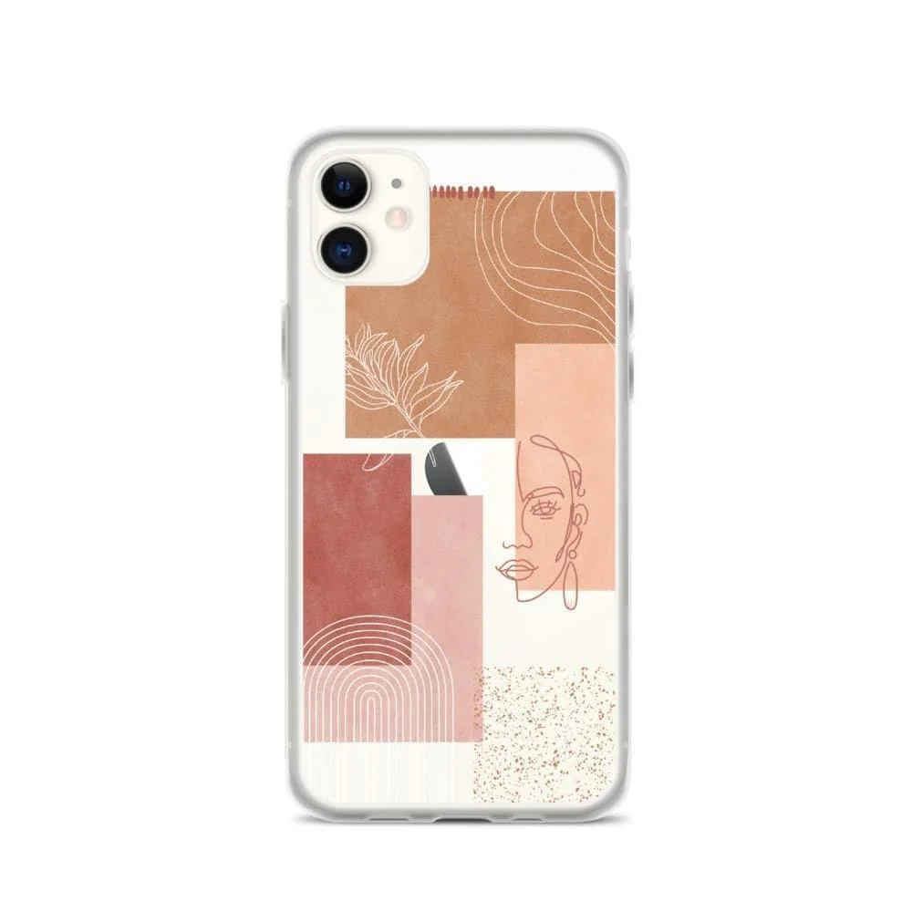 Rose Abstract Collage Clear Phone Case - Image 5