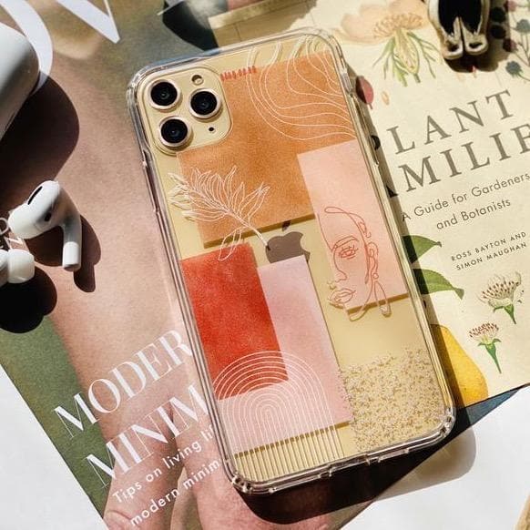 Rose Abstract Collage Clear Phone Case - Image 6