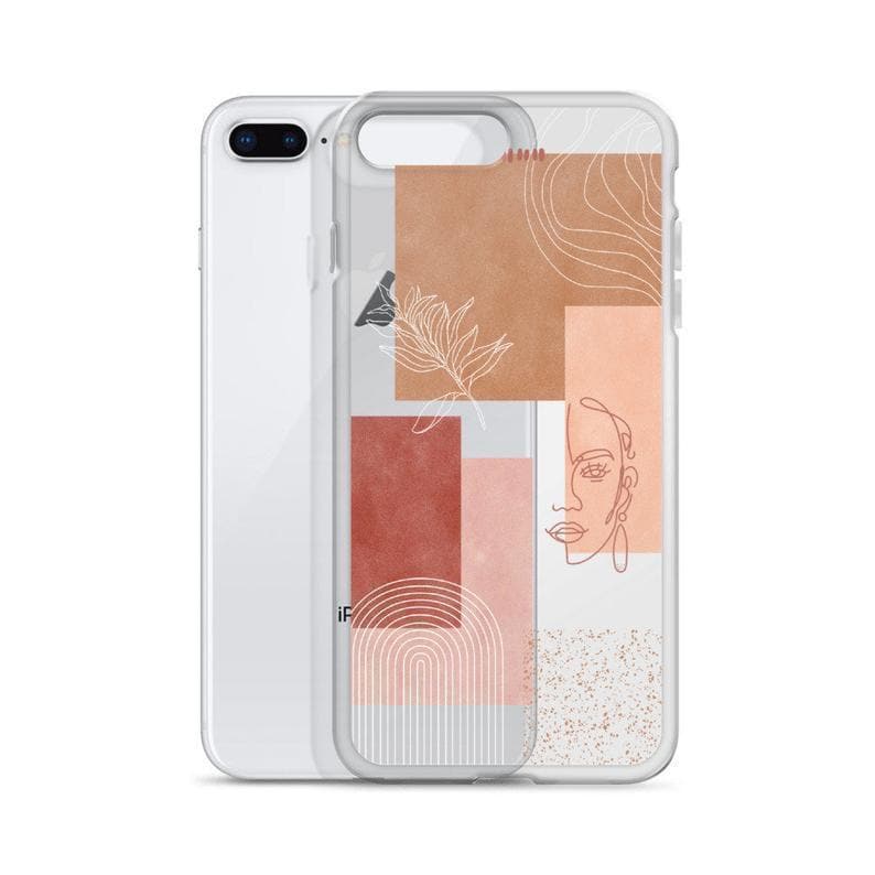 Rose Abstract Collage Clear Phone Case - Image 7