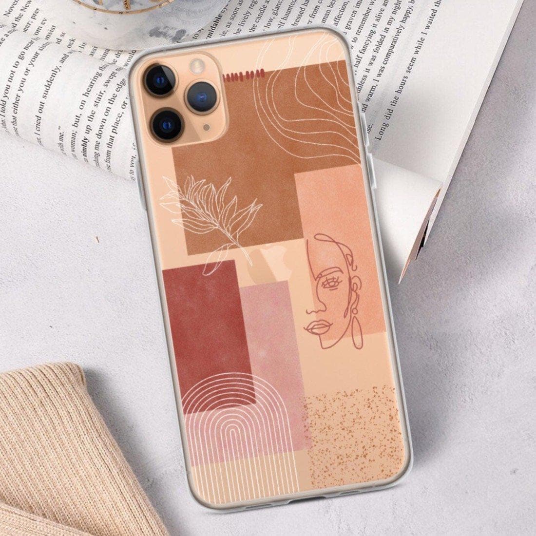 Rose Abstract Collage Clear Phone Case - Image 8