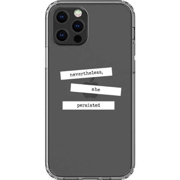 She Persisted Block Quote Clear Phone Case - Image 11