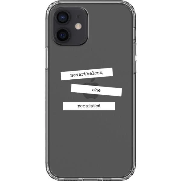 She Persisted Block Quote Clear Phone Case - Image 12