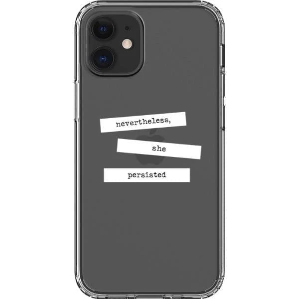 She Persisted Block Quote Clear Phone Case - Image 13