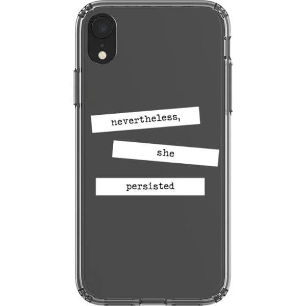 She Persisted Block Quote Clear Phone Case - Image 14