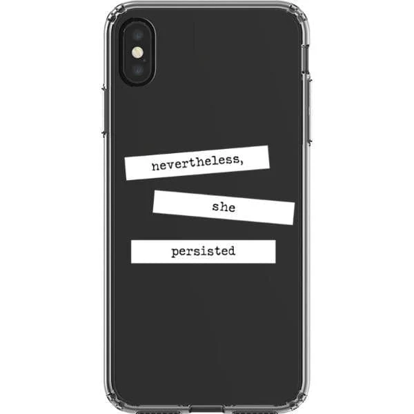 She Persisted Block Quote Clear Phone Case - Image 15