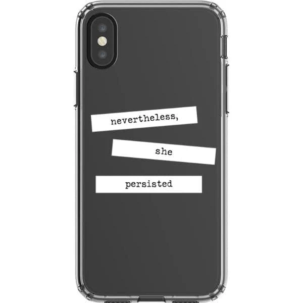She Persisted Block Quote Clear Phone Case - Image 16