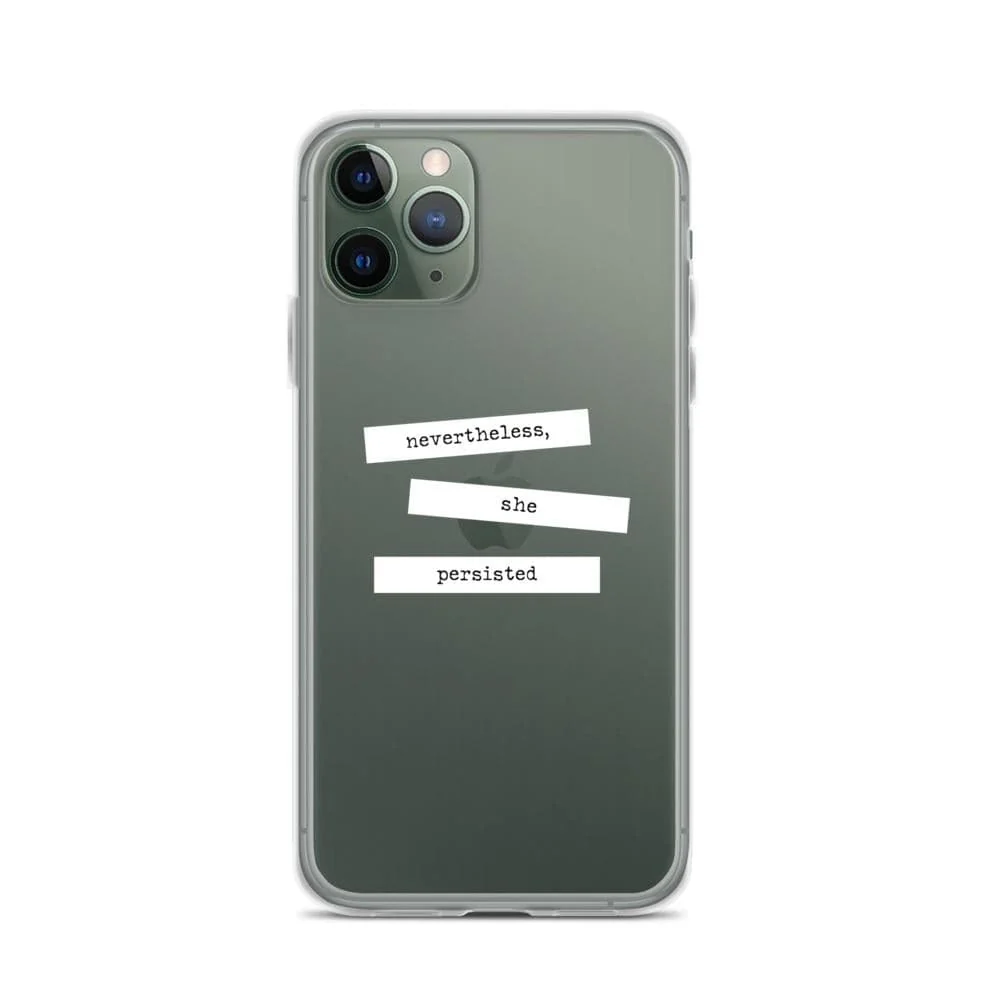 She Persisted Block Quote Clear Phone Case - Image 4
