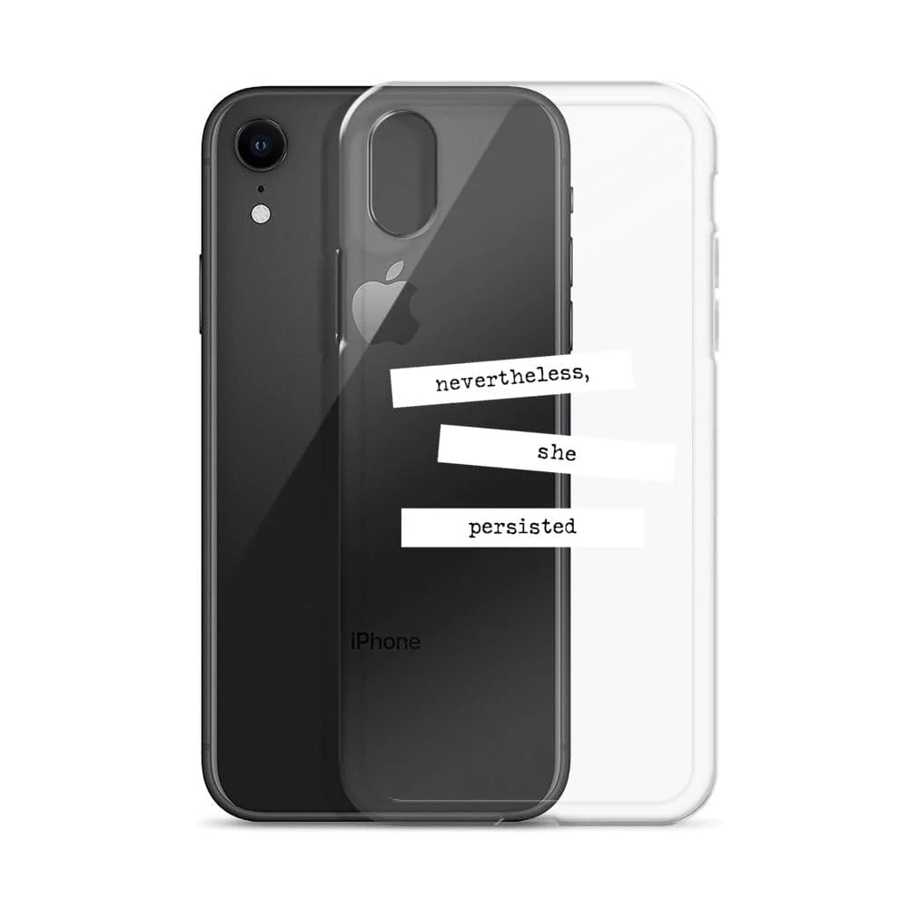 She Persisted Block Quote Clear Phone Case - Image 6