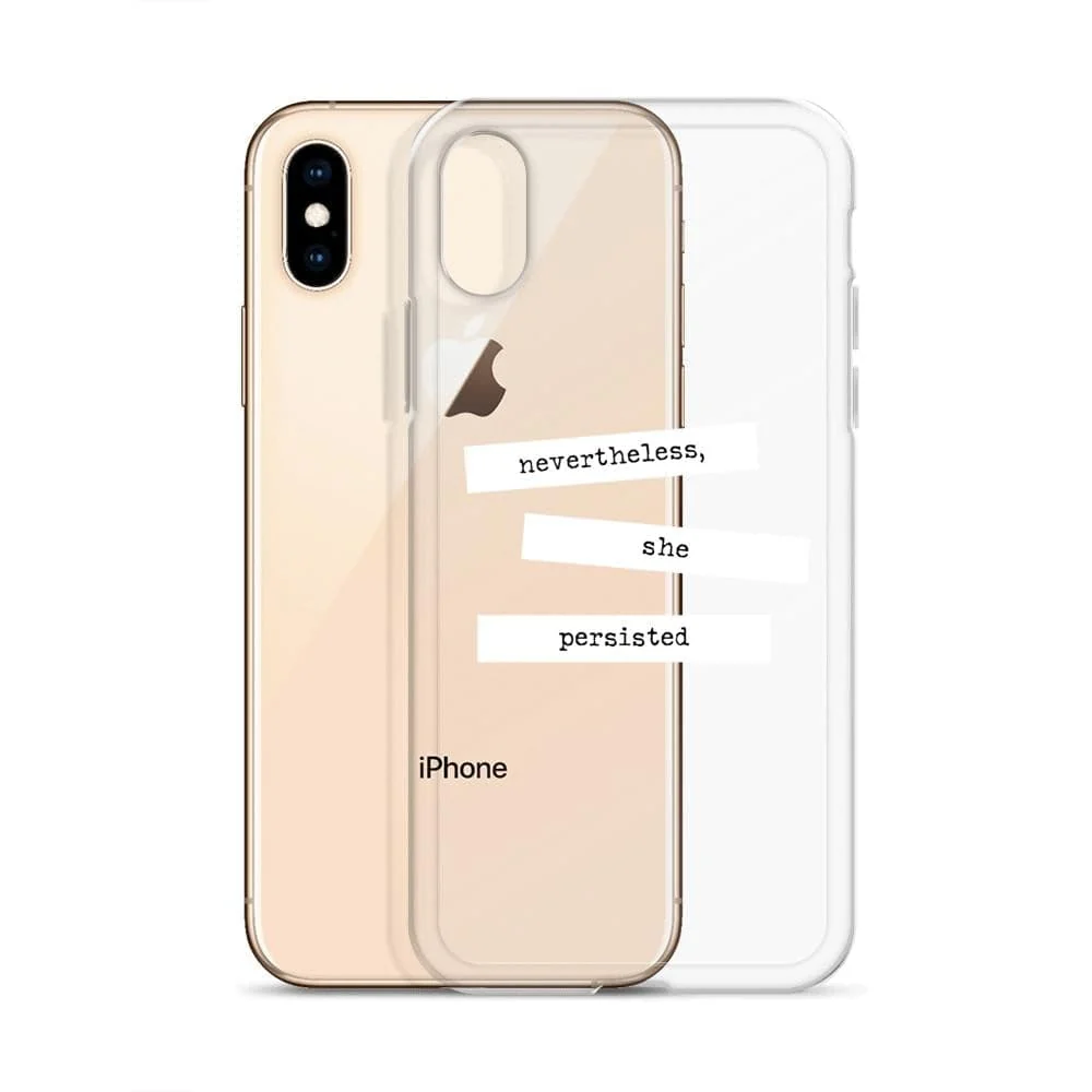 She Persisted Block Quote Clear Phone Case - Image 7