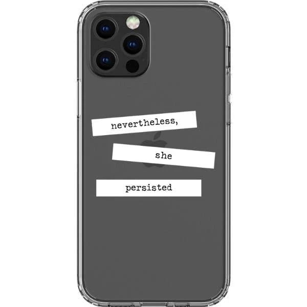 She Persisted Block Quote Clear Phone Case - Image 8