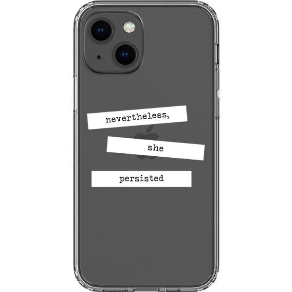 She Persisted Block Quote Clear Phone Case - Image 9