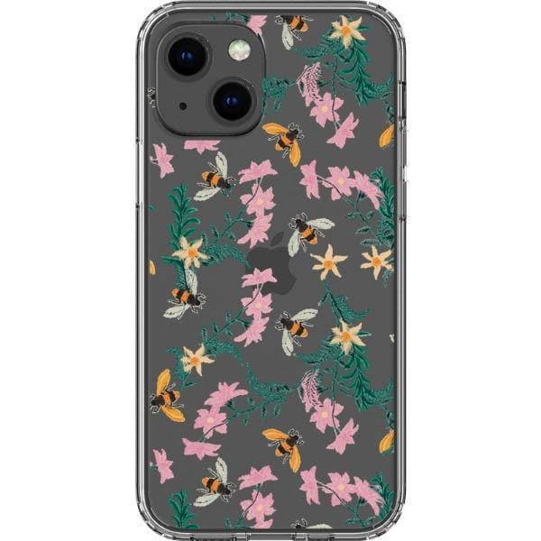 Stitched Bees Clear Phone Case - Image 13