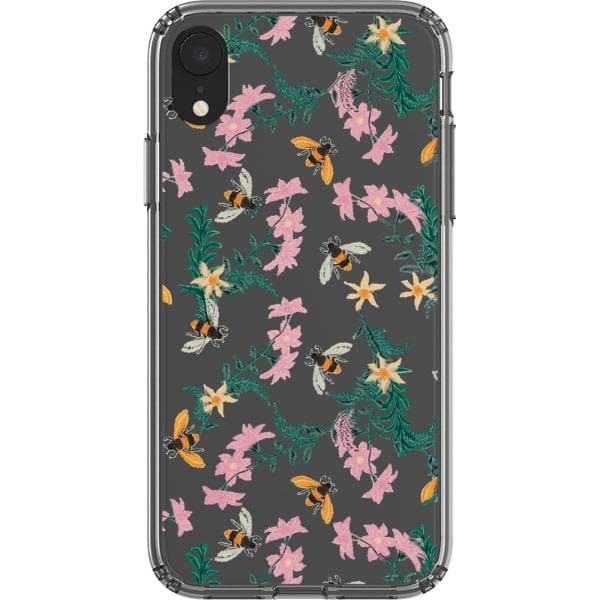 Stitched Bees Clear Phone Case - Image 18