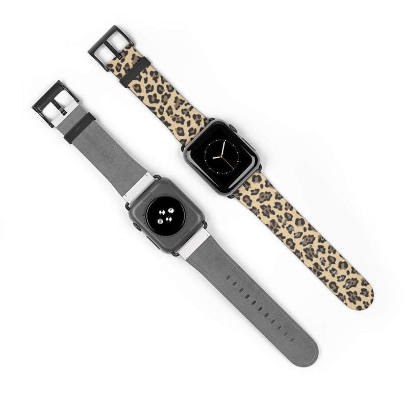 Tan Leopard Animal Print Apple Watch Band - Image 4