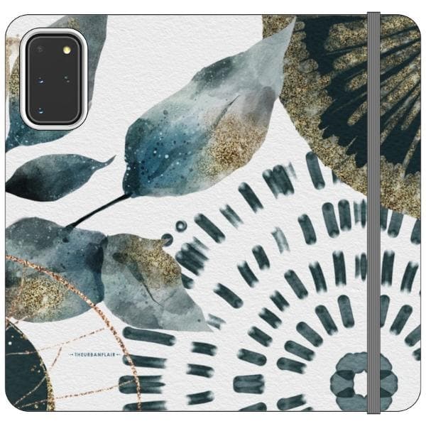 Teal Watercolor Abstract Collage Wallet Phone Case - Image 19