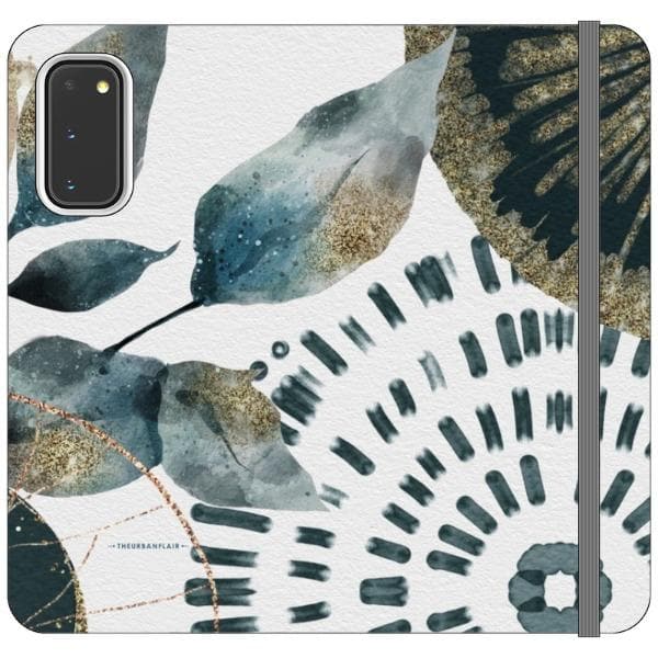Teal Watercolor Abstract Collage Wallet Phone Case - Image 20