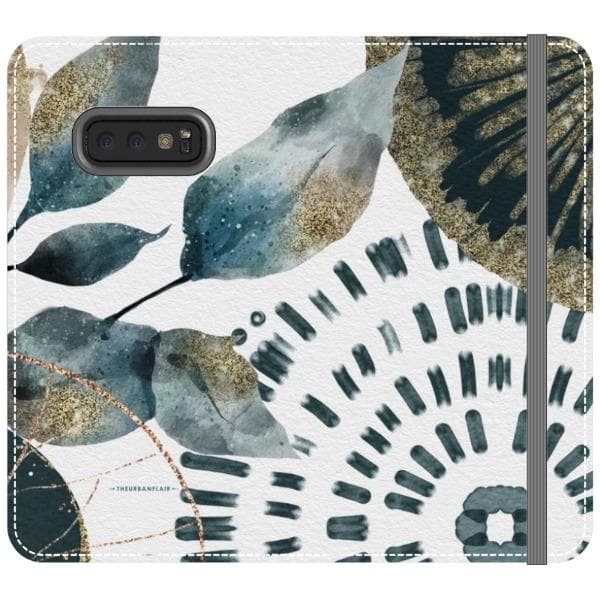 Teal Watercolor Abstract Collage Wallet Phone Case - Image 23