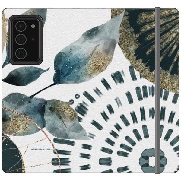 Teal Watercolor Abstract Collage Wallet Phone Case - Image 24