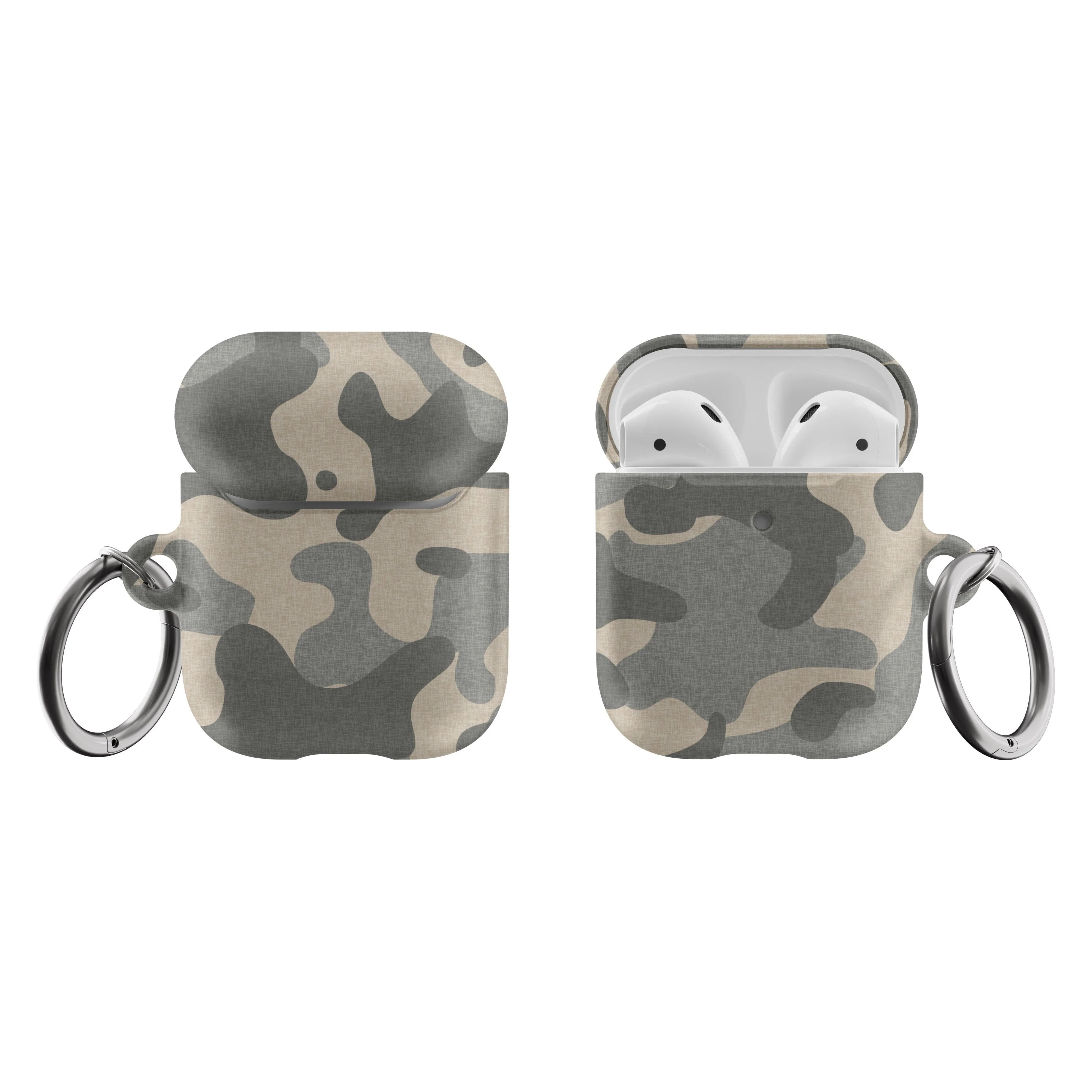 Textured Camo Print AirPods Case - Image 7
